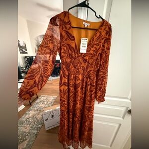 Floral Rust Dress